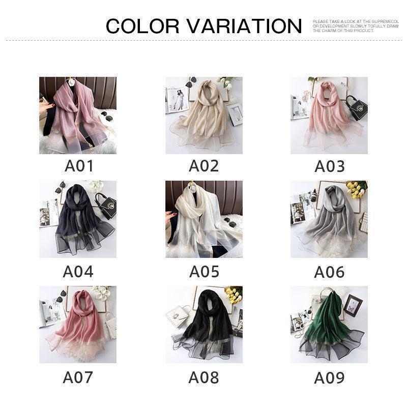 ストール 大判 レディース スカーフ ショール マフラー UVカット 紫外線対策 日焼け防止 シンプル 無地 羽織り 薄め おしゃれ