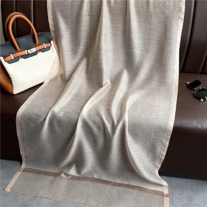 ストール 大判 レディース スカーフ ショール マフラー UVカット 紫外線対策 日焼け防止 シンプル 無地 羽織り 薄め おしゃれ - 画像 (6)