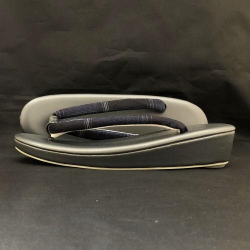 草履バッグセット 結城紬生地使用 おしゃれ用 ブラウン 茶色 正絹 合皮 フリーサイズ カジュアル用 結婚式 紬 ゾウリバッグ 草履 和装バッグ - 画像 (6)