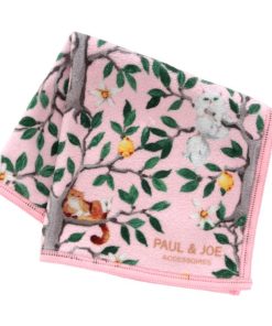 MARK'S ポール ＆ ジョー アクセソワ スマホ拭きハンカチ・S  ＜レモンの木・ ピンク＞スマホ拭きクロス メガネ拭き メガネクロス レンズ クリーナー25×25cm