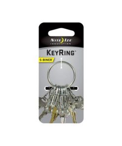 NITE IZE IZE　キーリング スチール  エスビナーステンレススチール##5×6個付き　ステンレスシルバー　※メール便発送