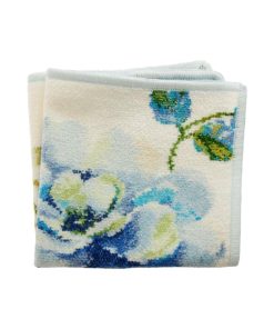 feiler 並行輸入品 フェイラー ダイアナホワイト ウォッシュクロス スカイ 30×30