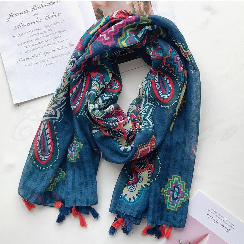 ストール レディース ショール 大判 マフラー 薄手 透け感 長方形 ボヘミア フリンジ エスニック 紫外線対策 冷房対策 日よけ 贈り物 春夏秋 おしゃれ