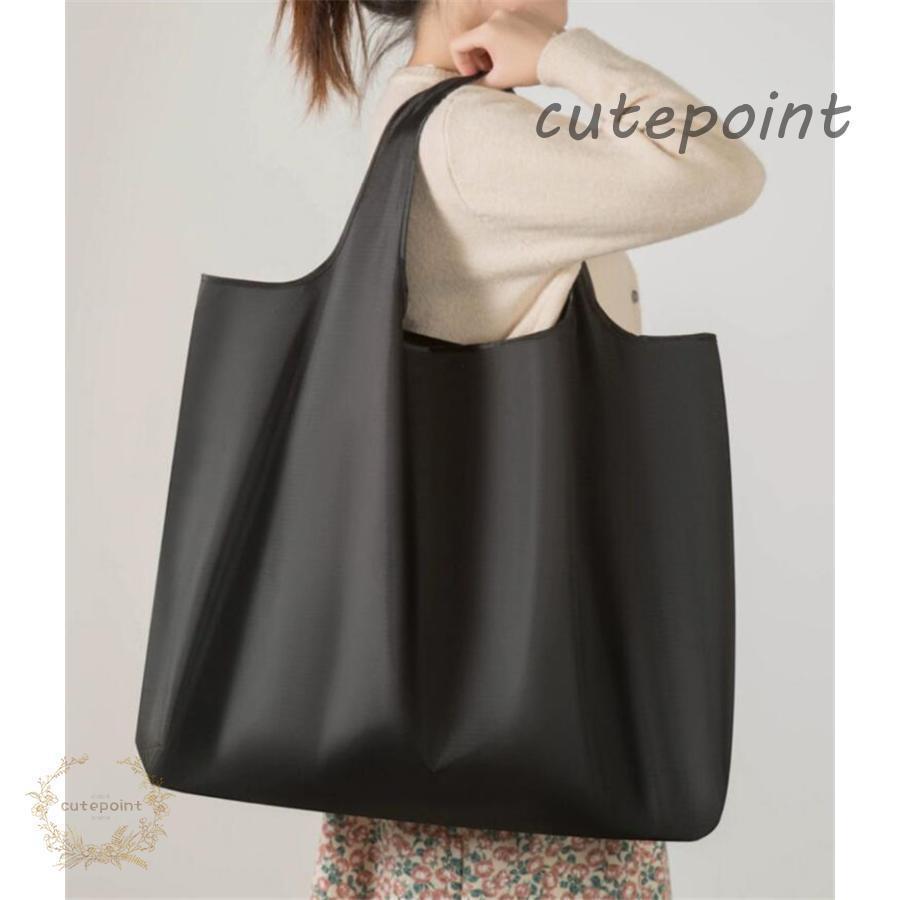 エコバッグ トート メンズ 大容量 洗える 大きめ 男女兼用 マチ広め 丈夫 レジバッグ 買い物袋 トートバッグ コンパクト ショッピングバッグ - 画像 (5)