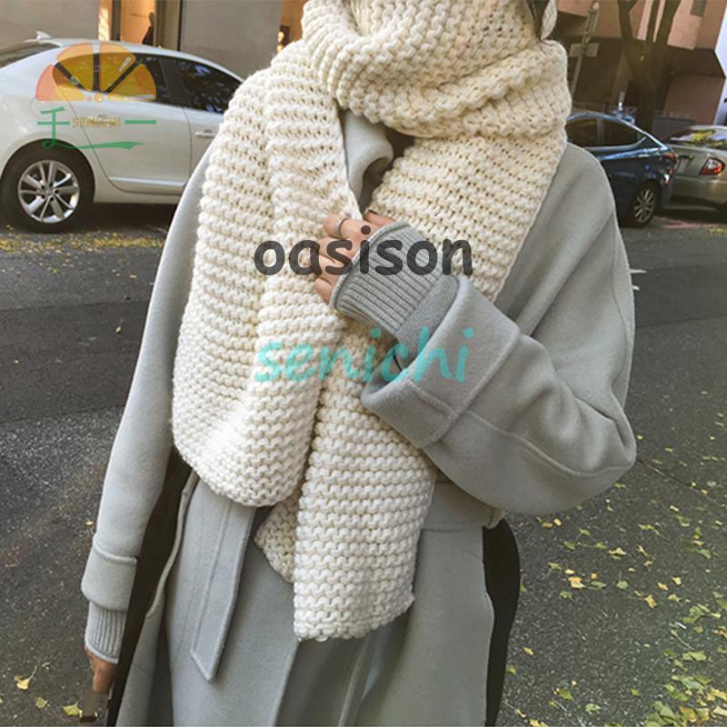 ストール マフラー レディース メンズ 無地 厚手 ニット ローゲージ 巻き物 秋 冬 防寒 ネックウォーマー ロングマフラー 暖かい シンプル - 画像 (8)