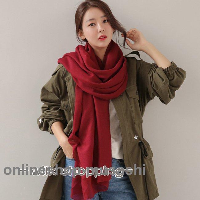 大判ストール 紫外線対策 ストール 薄手 スカーフ マフラー レディース おしゃれ ふんわり 柔らか 日焼け防 秋冬 秋新作 - 画像 (2)