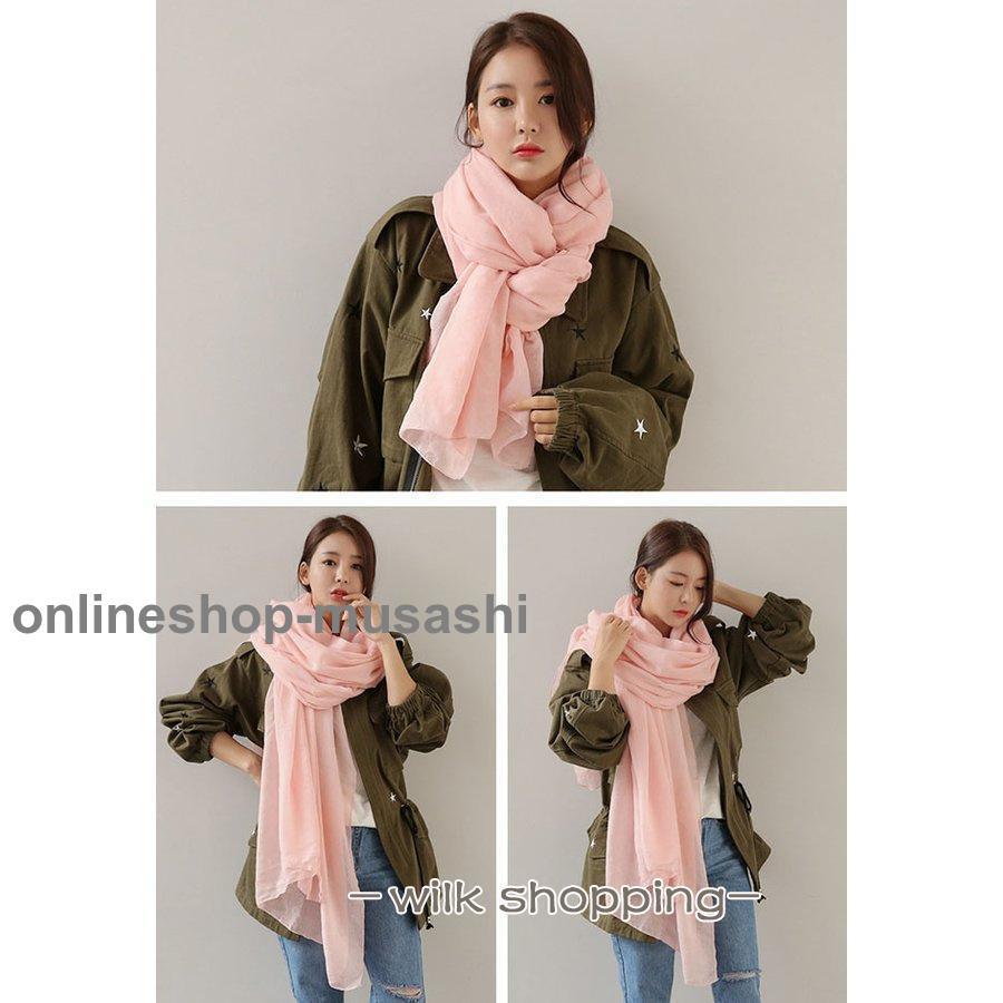 大判ストール 紫外線対策 ストール 薄手 スカーフ マフラー レディース おしゃれ ふんわり 柔らか 日焼け防 秋冬 秋新作 - 画像 (3)