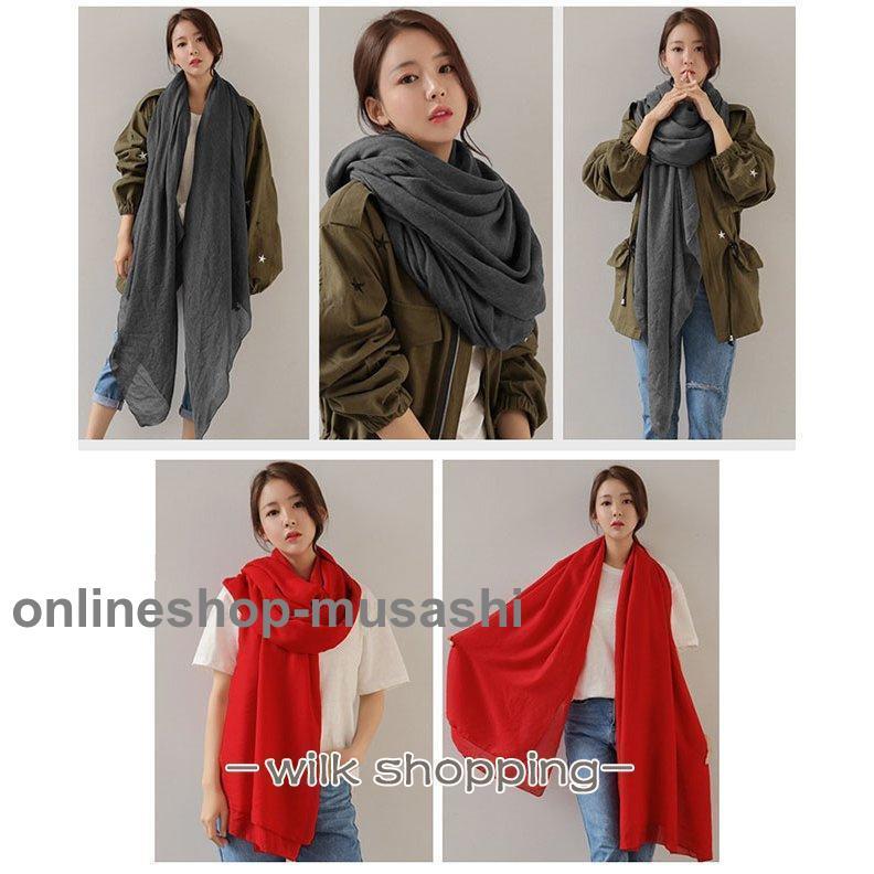 大判ストール 紫外線対策 ストール 薄手 スカーフ マフラー レディース おしゃれ ふんわり 柔らか 日焼け防 秋冬 秋新作 - 画像 (4)