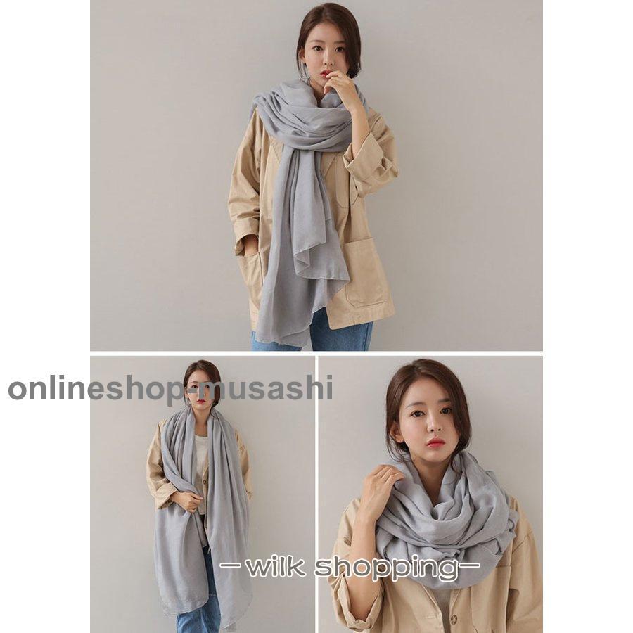 大判ストール 紫外線対策 ストール 薄手 スカーフ マフラー レディース おしゃれ ふんわり 柔らか 日焼け防 秋冬 秋新作 - 画像 (8)