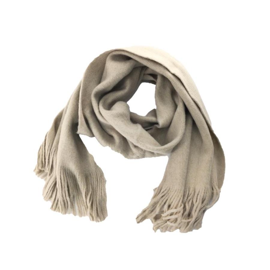 PAGE ONE(ファッション) もっちりストール ミンクタッチ ONE ページワン 色々な巻き方 幅 50x175cm ベージュ 冬