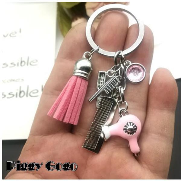 キーホルダー レディース メンズ 男女兼用 美容師 理容師 ヘアスタイリスト ツール ハサミ クシ ドライヤー タッセル おしゃれ かっこいい ギフト - 画像 (2)