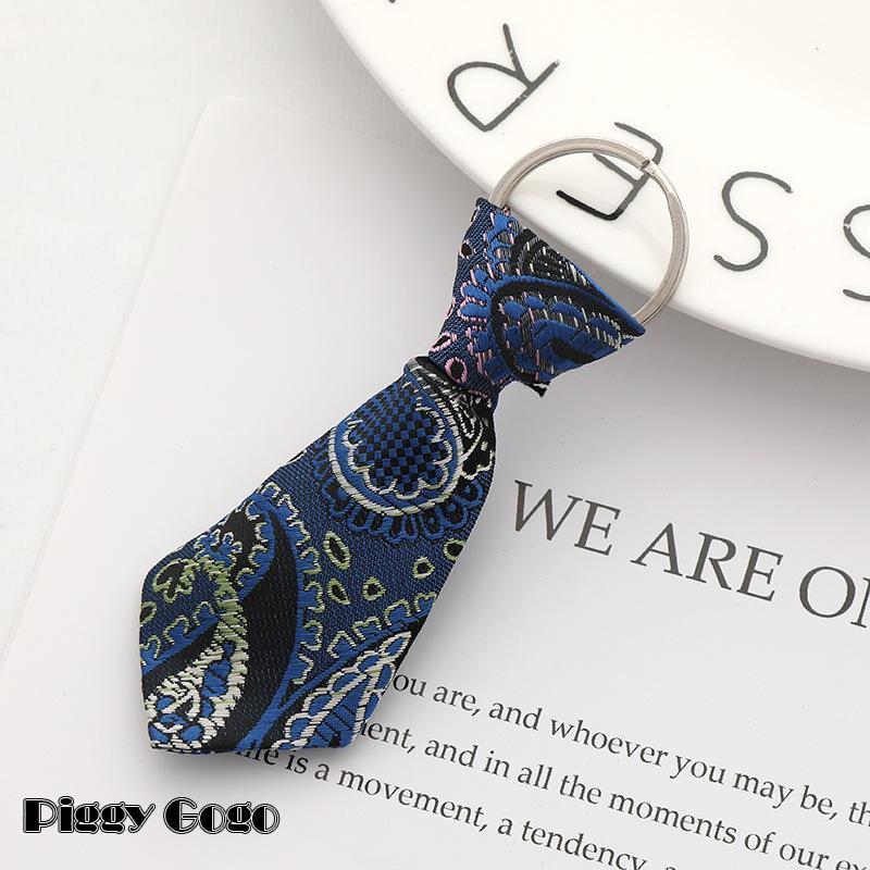 キーホルダー キーリング バッグチャーム メンズ レディース ファッション小物 ネクタイ風 柄物 おしゃれ かっこいい ランダム - 画像 (4)