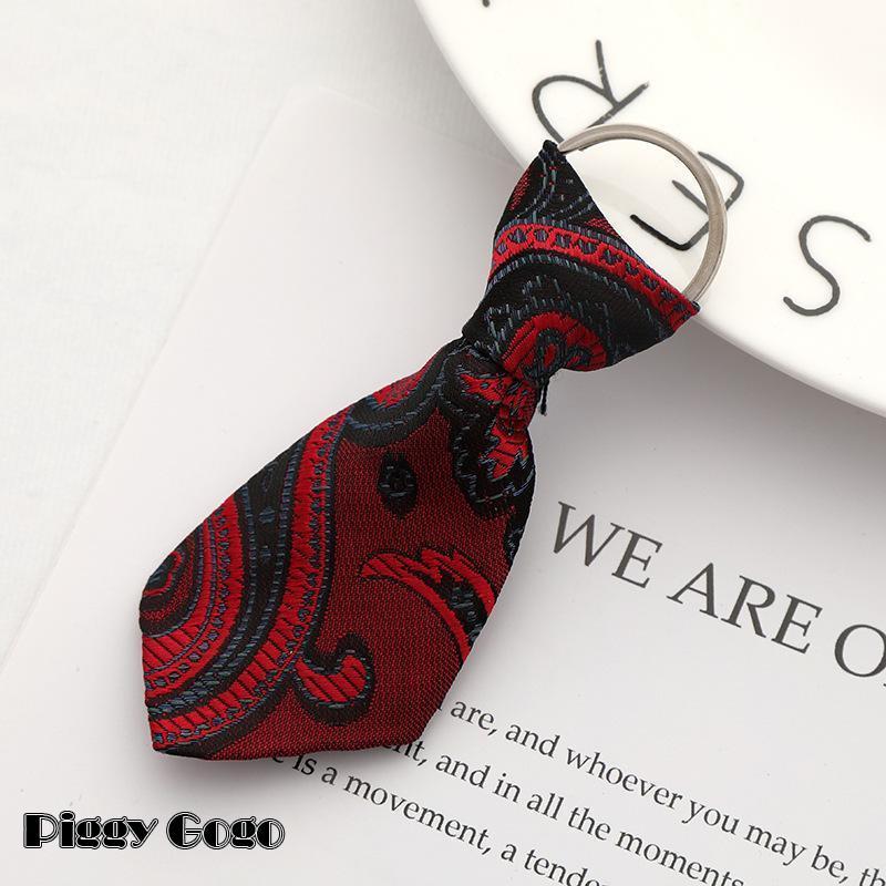 キーホルダー キーリング バッグチャーム メンズ レディース ファッション小物 ネクタイ風 柄物 おしゃれ かっこいい ランダム - 画像 (5)