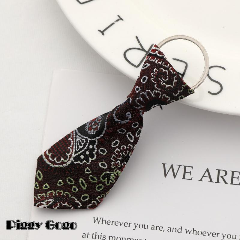 キーホルダー キーリング バッグチャーム メンズ レディース ファッション小物 ネクタイ風 柄物 おしゃれ かっこいい ランダム - 画像 (6)