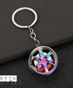 キーホルダー キーチャーム キーチェーン キーリング バッグチャーム 車 カーホイール 車輪 おしゃれ かっこいい メタル ギフト 記念品 お土産 景