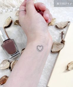 タトゥーシール 花 薔薇 水なしで貼れる 2枚入 韓国 フェイク ボディ シンプル おしゃれ かわいい 肌に貼るシール バラ くま うさぎ 2週間 opt11