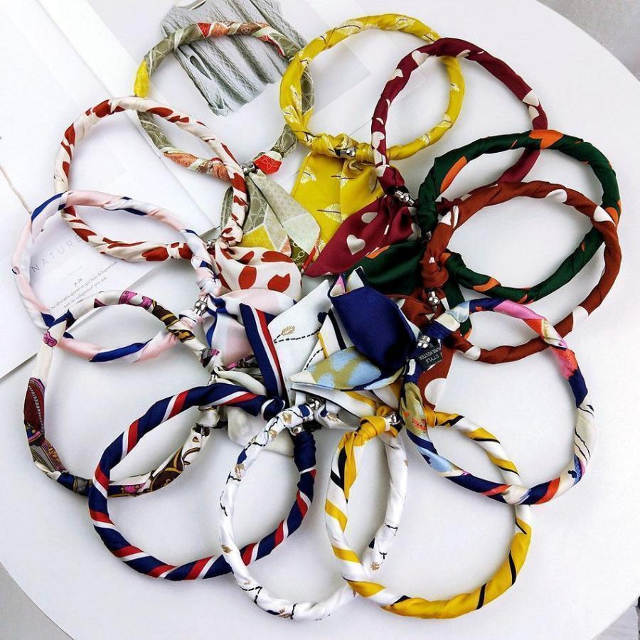 【値下げ】スカーフ マグネット式 ワンタッチ シルクタッチ 簡単 ネックレス風 チョーカー風 レディース アクセサリー おしゃれ きれいめ エレガント か