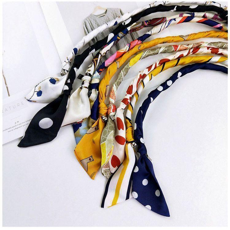 【値下げ】スカーフ マグネット式 ワンタッチ シルクタッチ 簡単 ネックレス風 チョーカー風 レディース アクセサリー おしゃれ きれいめ エレガント か - 画像 (6)