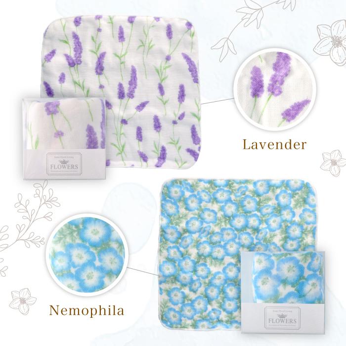 今治タオル 今治 ハンカチ FLOWERS 全7種類 ブランド 認定 23×23cm 今治ハンカチ 花柄 花 植物 柄 日本製 コットン 100% - 画像 (7)