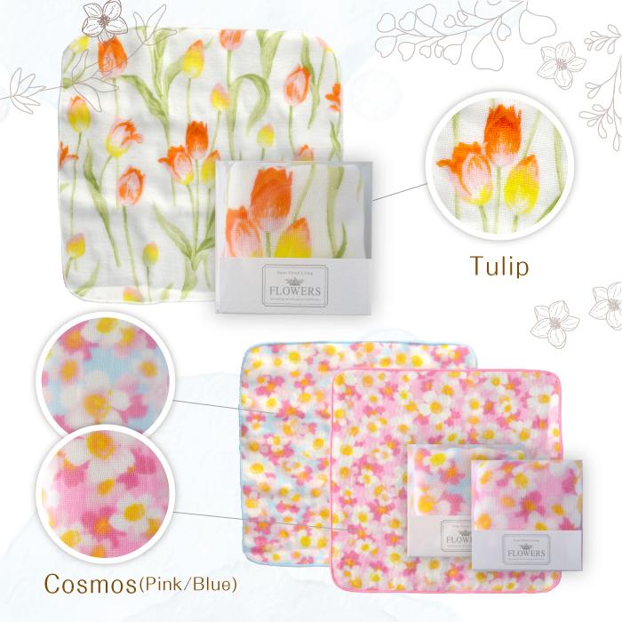 今治タオル 今治 ハンカチ FLOWERS 全7種類 ブランド 認定 23×23cm 今治ハンカチ 花柄 花 植物 柄 日本製 コットン 100% - 画像 (8)