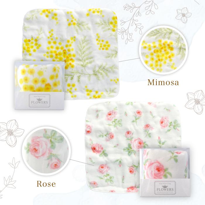 今治タオル 今治 ハンカチ FLOWERS 全7種類 ブランド 認定 23×23cm 今治ハンカチ 花柄 花 植物 柄 日本製 コットン 100% - 画像 (6)