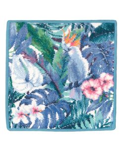 feiler 並行輸入品 フェイラー ハンカチ トロピカルバード 母の日 プレゼント 約30cm×30cm 大判 ドイツ 綿100% タオルハンカチ ギフト かわいい 花 ボタニカル FEILER