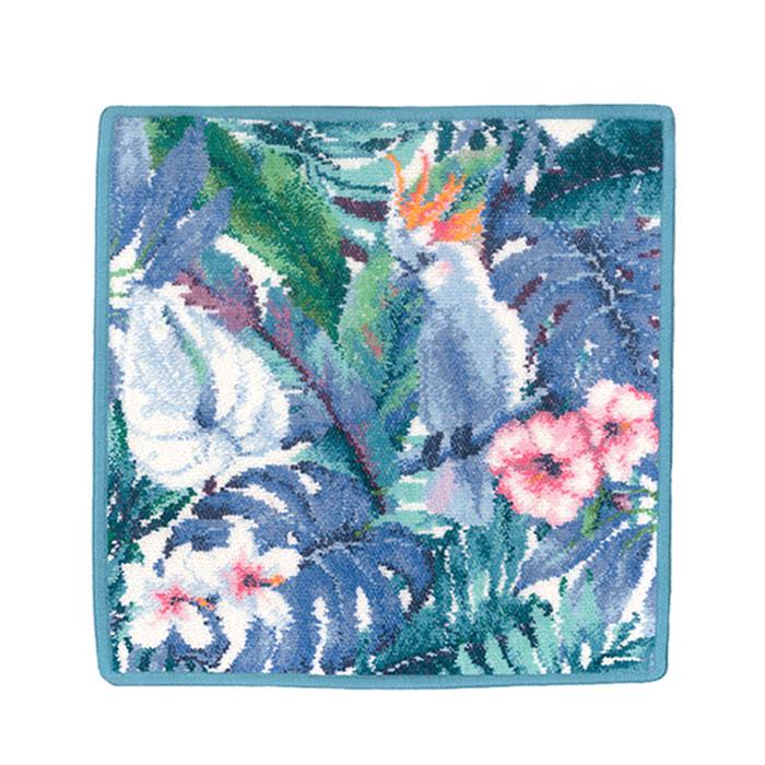 feiler 並行輸入品 フェイラー ハンカチ トロピカルバード 母の日 プレゼント 約30cm×30cm 大判 ドイツ 綿100% タオルハンカチ ギフト かわいい 花 ボタニカル FEILER