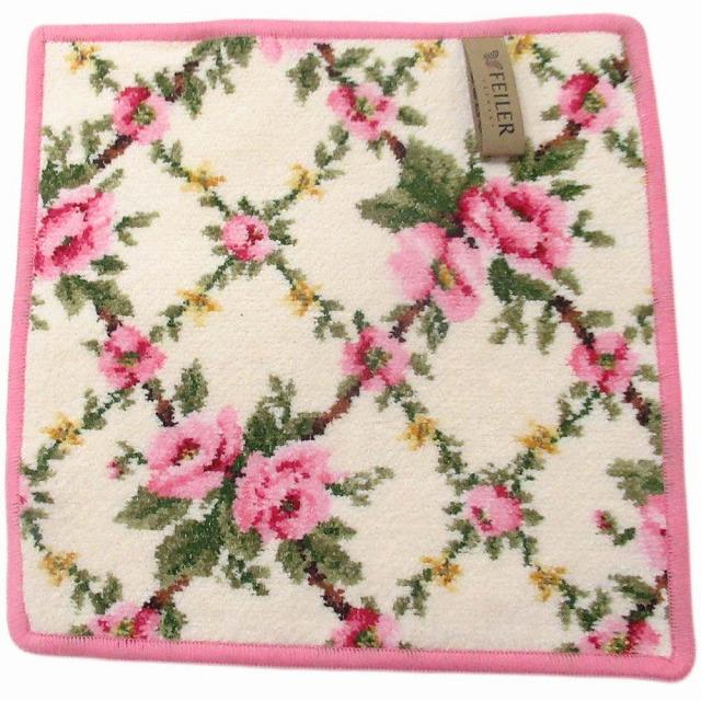 feiler 【並行輸入品】FEILER フェイラー ハンカチ タオル タオルハンカチ 25cm Amelie Cream 136 Raspberry アメリ クリーム ラズベリー 花柄 AmelieCrm136 - 画像 (2)