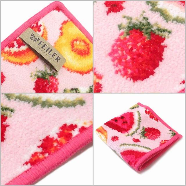 feiler 【並行輸入品】FEILER フェイラー  ハンカチ　タオル　ハンドタオル　フルーツポプリ ピンク FRUITPOT