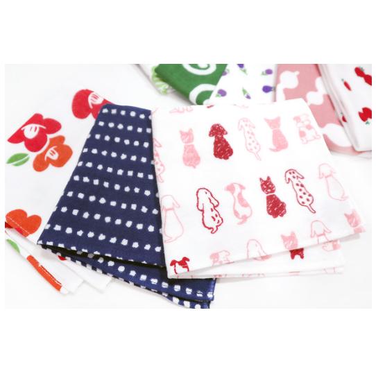 小桜小紋 たおるはんかち 約31×31cm 1枚 唐草 | ハンカチ ガーゼタオル タオルハンカチ ガーゼ 和柄 手ぬぐい 爆買 - 画像 (4)