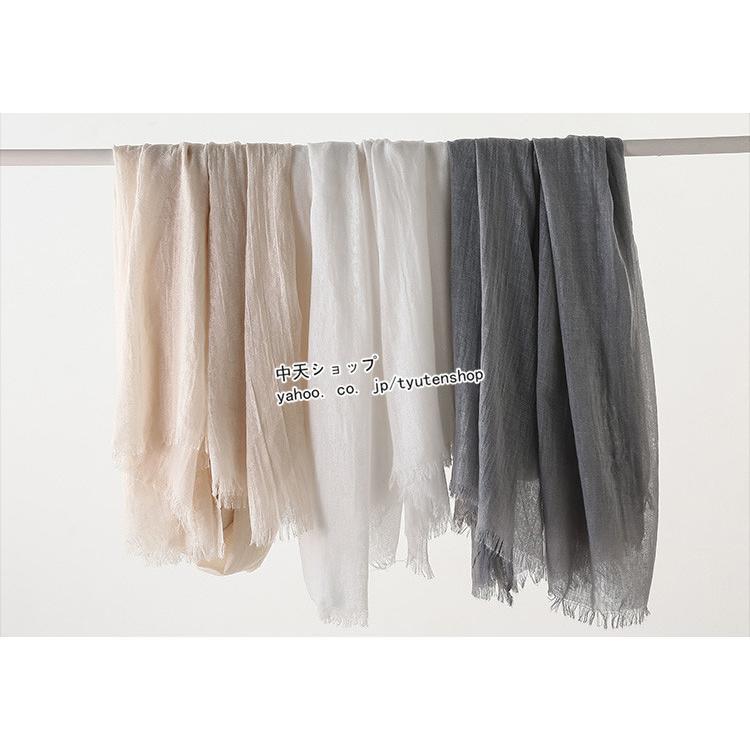 大判ストール マフラー スカーフ レディース春夏物 UV対策 ストール ショール 巻き方いろいろ 全39色 きれいめ 40代50代 ファッション 海 - 画像 (6)