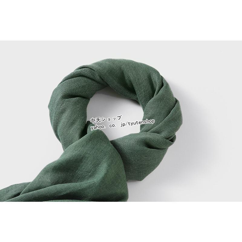 大判ストール マフラー スカーフ レディース春夏物 UV対策 ストール ショール 巻き方いろいろ 全39色 きれいめ 40代50代 ファッション 海 - 画像 (7)