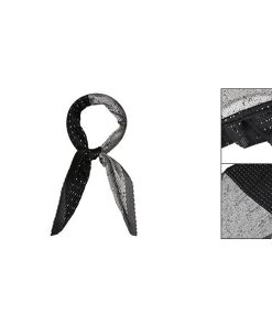 uxcell Allegra K プリーツ スカーフ ネッカチーフ ペイズリー カラーブロック バンダナ 髪飾り レディース 104x39cm