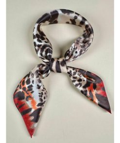 アクセサリー レディース スカーフ 1枚 レオパード ゼブラ タイガー 動物柄 スクエアスカーフ エレガントなネッカチ