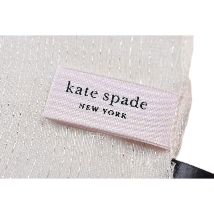 kate spade NEW YORK ストール 薄手 大判 ケイトスペード ニューヨーク 冷房対策 レディース カシミヤ混 ラメ レオパード ヒョウ柄 オフホワイト UV対策 春 夏 新品 - 画像 (3)