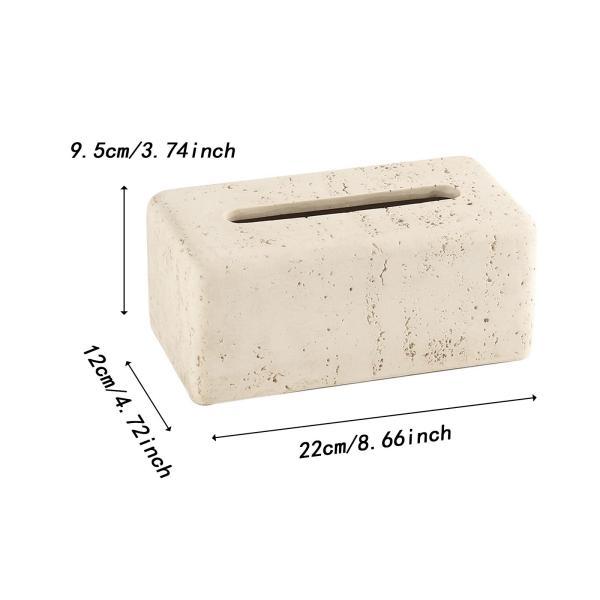 長方形ティッシュボックスカバー 装飾オーガナイザー 車 キッチン オフィス 化粧台 バスルーム ナプキンディスペンサー ティッシュケース ホームデコレ - 画像 (3)