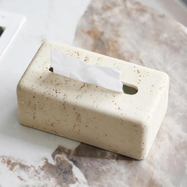 長方形ティッシュボックスカバー 装飾オーガナイザー 車 キッチン オフィス 化粧台 バスルーム ナプキンディスペンサー ティッシュケース ホームデコレ - 画像 (4)