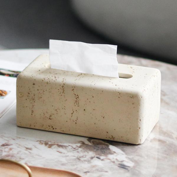 長方形ティッシュボックスカバー 装飾オーガナイザー 車 キッチン オフィス 化粧台 バスルーム ナプキンディスペンサー ティッシュケース ホームデコレ - 画像 (5)