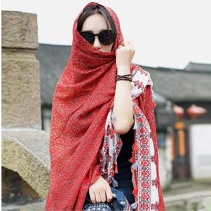 ショール ネパール風ストール カーディガン レディース 紫外線対策 UVカット アームカバー 冷房対策 運転 ビーチ 海 マフラー スカーフ 夏新作 - 画像 (2)