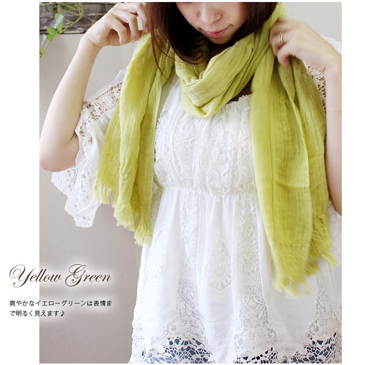 ヒオリエ UVカットリネン混 2重ガーゼストール 日本製 - 画像 (8)