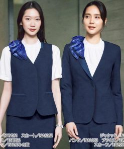 カーシーカシマ 事務服 ミニスカーフ EAZ970 和柄 スカーフループアイテム リバーシブル オフィスウェア 制服 ユニフォーム ENJOY