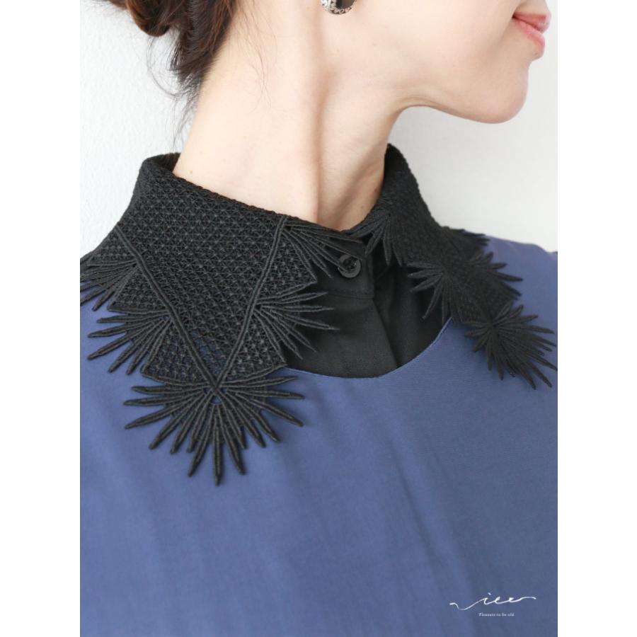 Vieo 付け襟 襟 美しく 魅せる 華 の つけ襟 レディース きれいめ シンプル ミセス 上品 刺繍 40代 50代 60代 ヴィオ - 画像 (4)