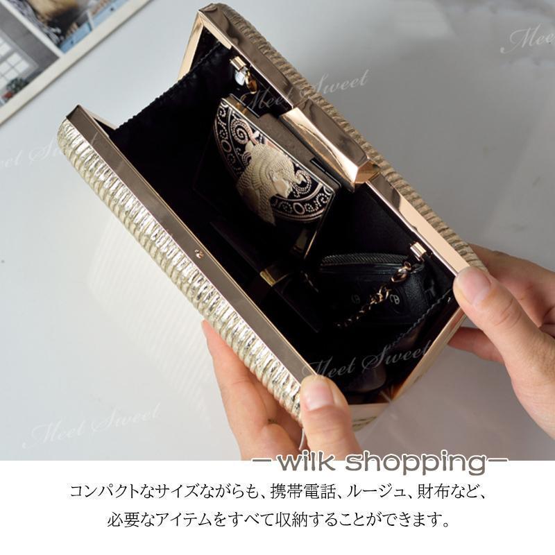 パーティーバッグ 3way クラッチバッグ ハンドバッグ ショルダーバッグ レディース 和装バック 結婚式 二次会 披露宴 発表会 謝恩会 お呼ばれ フォーマル - 画像 (4)