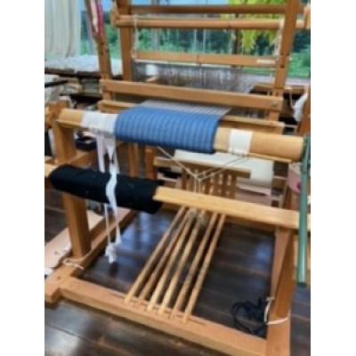 ふるさと納税 丹波篠山市 ≪厚手≫丹波木綿ストール チェック 藍×ベージュ