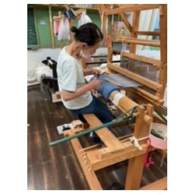 ふるさと納税 丹波篠山市 ≪厚手≫丹波木綿ストール チェック 藍×ベージュ - 画像 (3)