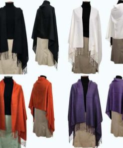 ふるさと納税 田原本町 高級 カシミヤ100% 薄手 大判 ストール 無地 66311 レディース 内モンゴル産 ブラック