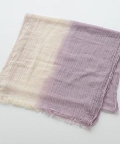 ふるさと納税 今治市 草木染 オーガニックコットン ストール 半染め (パープル) 【I000360PU】