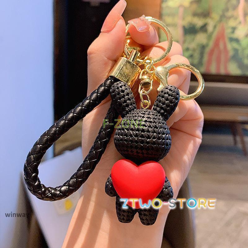 キーホルダー バッグチャーム ストラップ チャーム キーリング レディース 女性用 うさぎ ハート 鈴 かわいい おしゃれ プレゼント ギフト 贈り物 - 画像 (4)