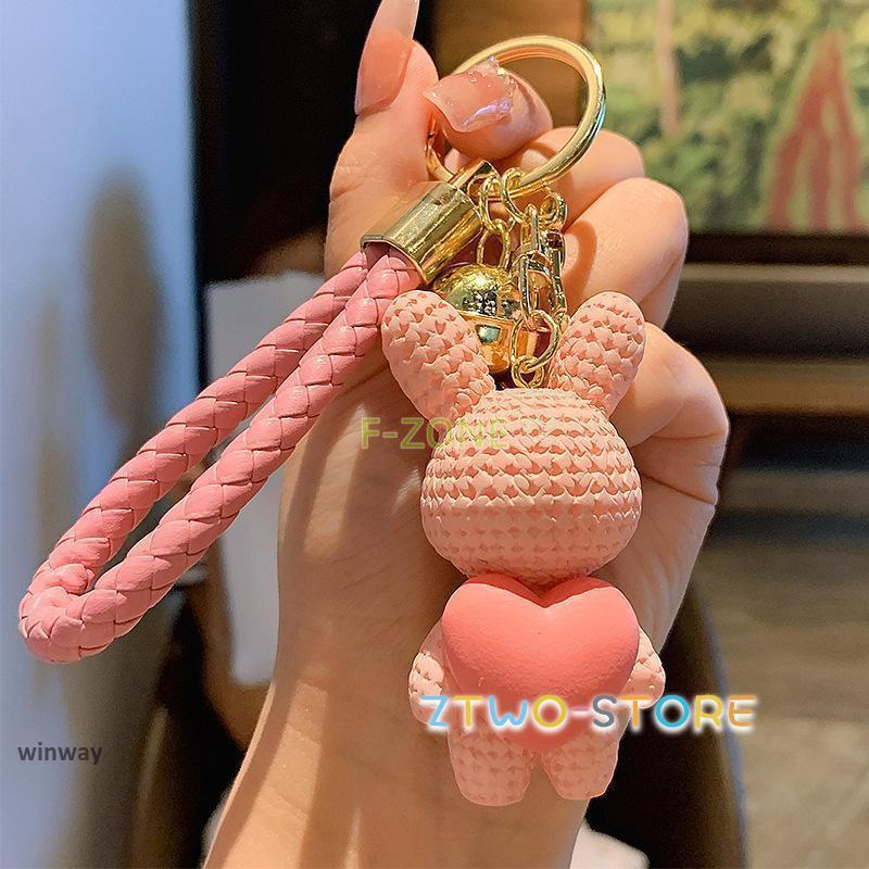 キーホルダー バッグチャーム ストラップ チャーム キーリング レディース 女性用 うさぎ ハート 鈴 かわいい おしゃれ プレゼント ギフト 贈り物 - 画像 (5)